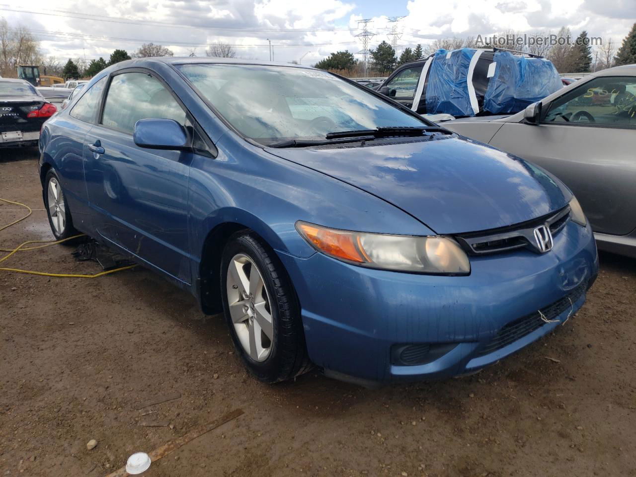 2008 Honda Civic Ex Blue vin: 2HGFG12888H507204