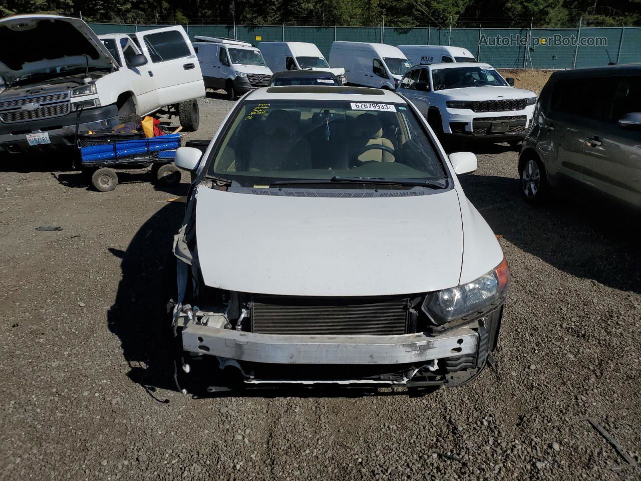 2008 Honda Civic Ex White vin: 2HGFG12888H514282