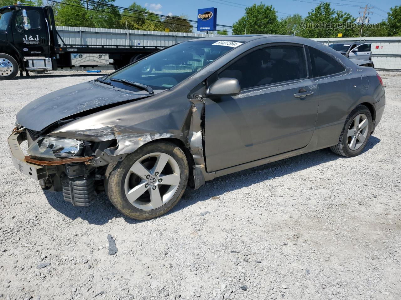 2008 Honda Civic Ex Gray vin: 2HGFG12898H531723