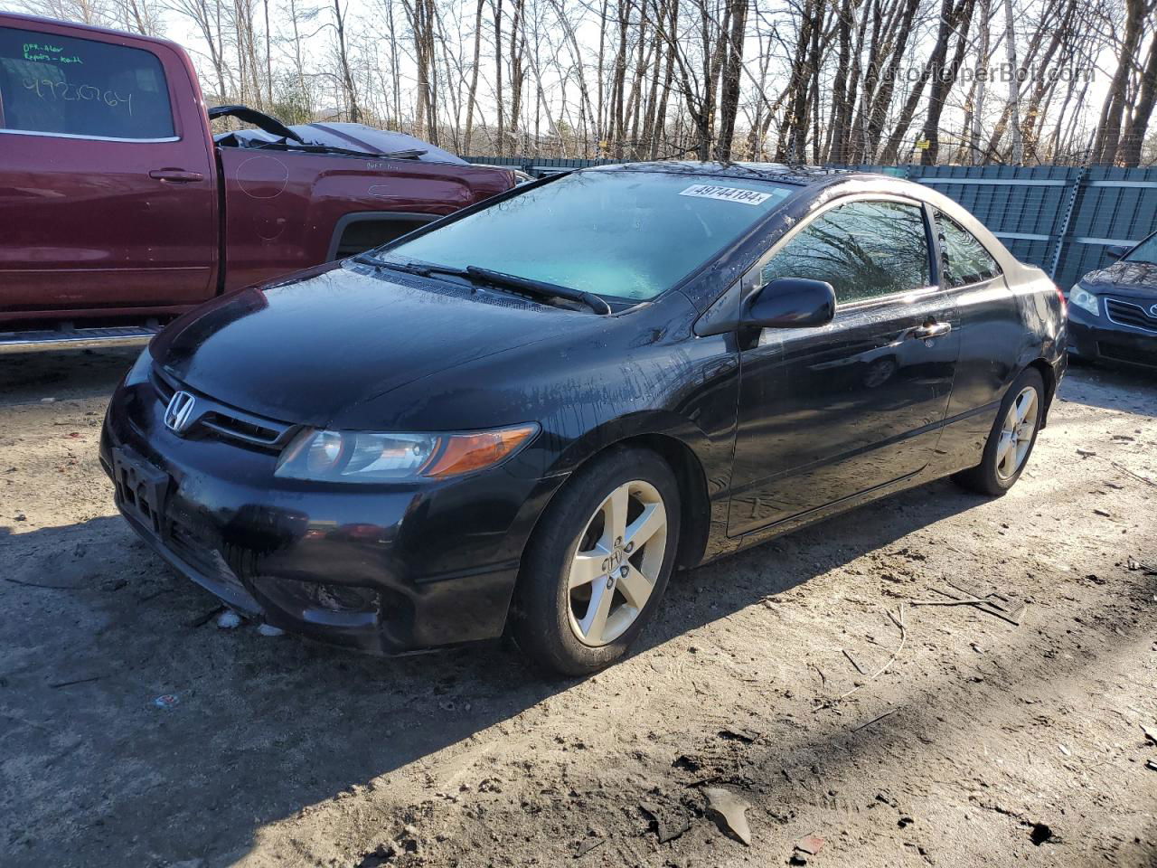 2008 Honda Civic Ex Black vin: 2HGFG128X8H567890