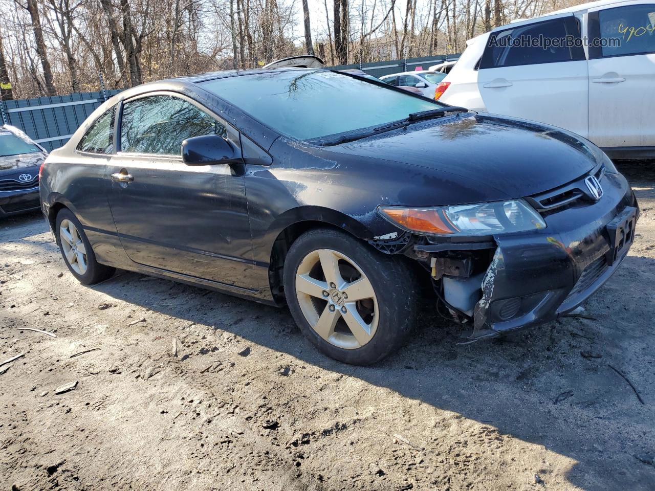 2008 Honda Civic Ex Black vin: 2HGFG128X8H567890