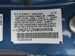 2008 Honda Civic Ex-l Blue vin: 2HGFG12948H559356
