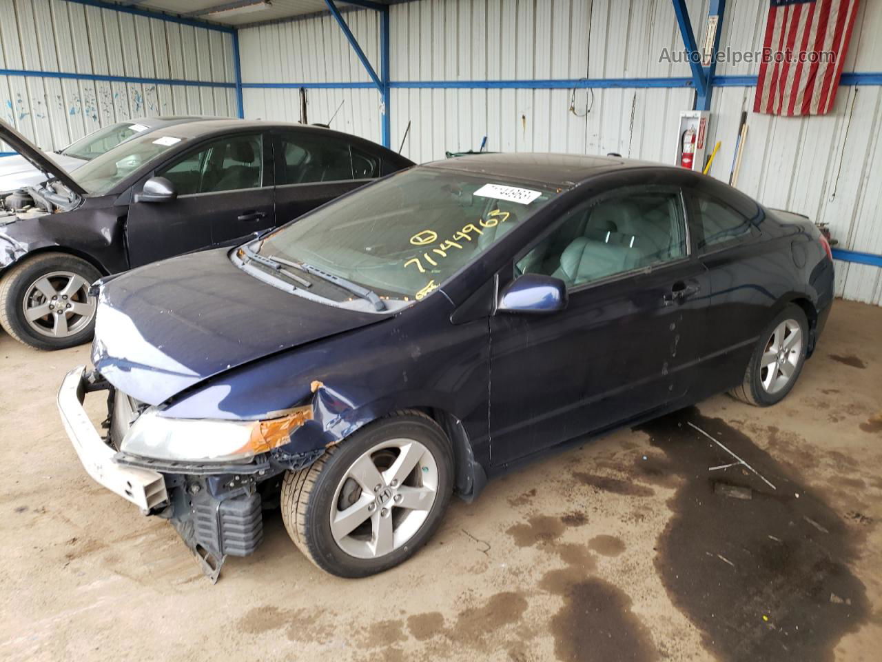 2008 Honda Civic Exl Blue vin: 2HGFG12968H539643