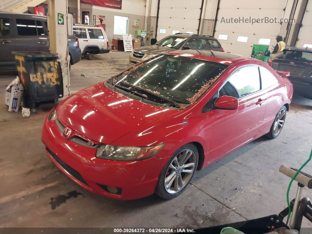 2008 Honda Civic Si Red vin: 2HGFG21568H706099