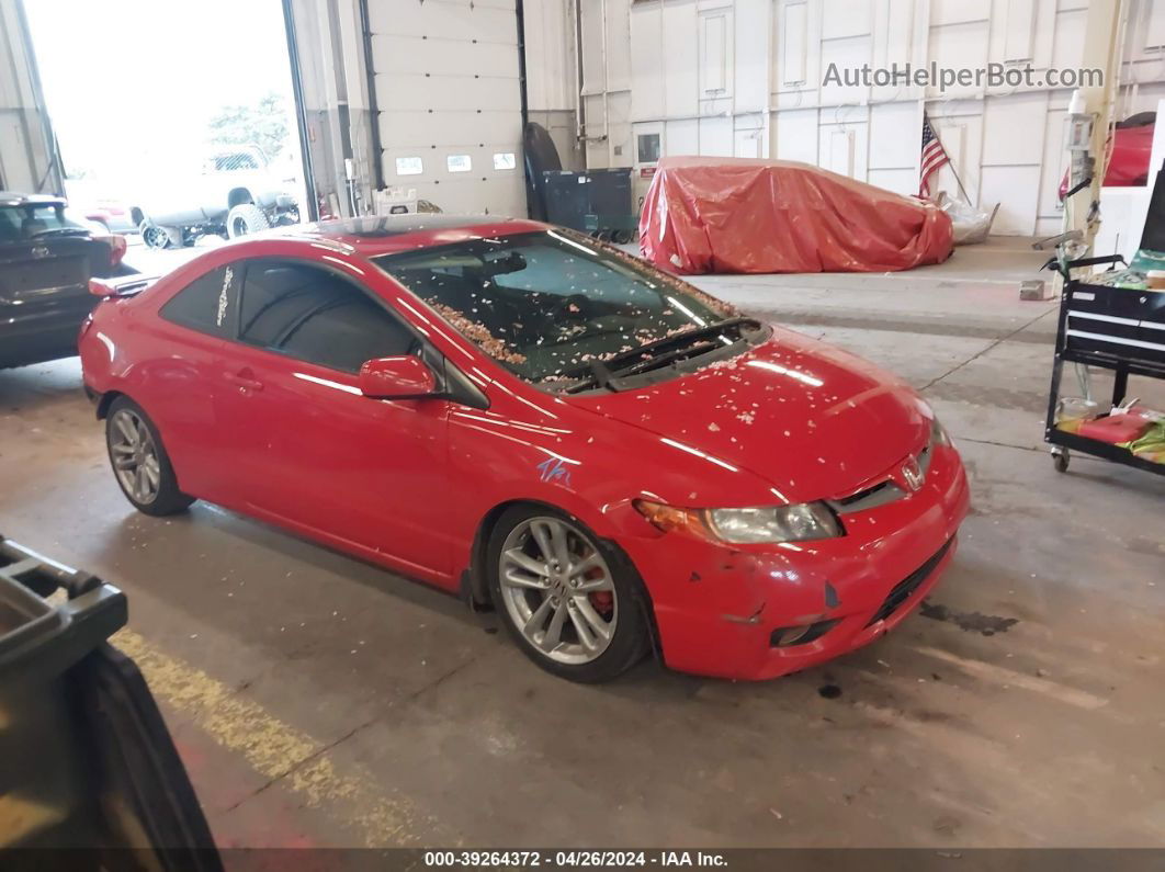 2008 Honda Civic Si Red vin: 2HGFG21568H706099