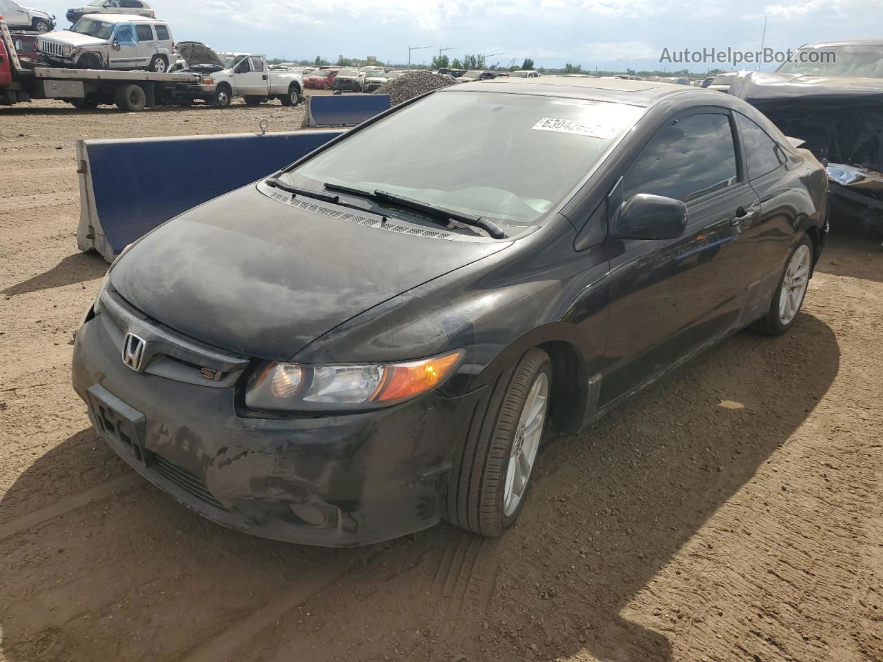 2006 Honda Civic Si Black vin: 2HGFG21586H706604