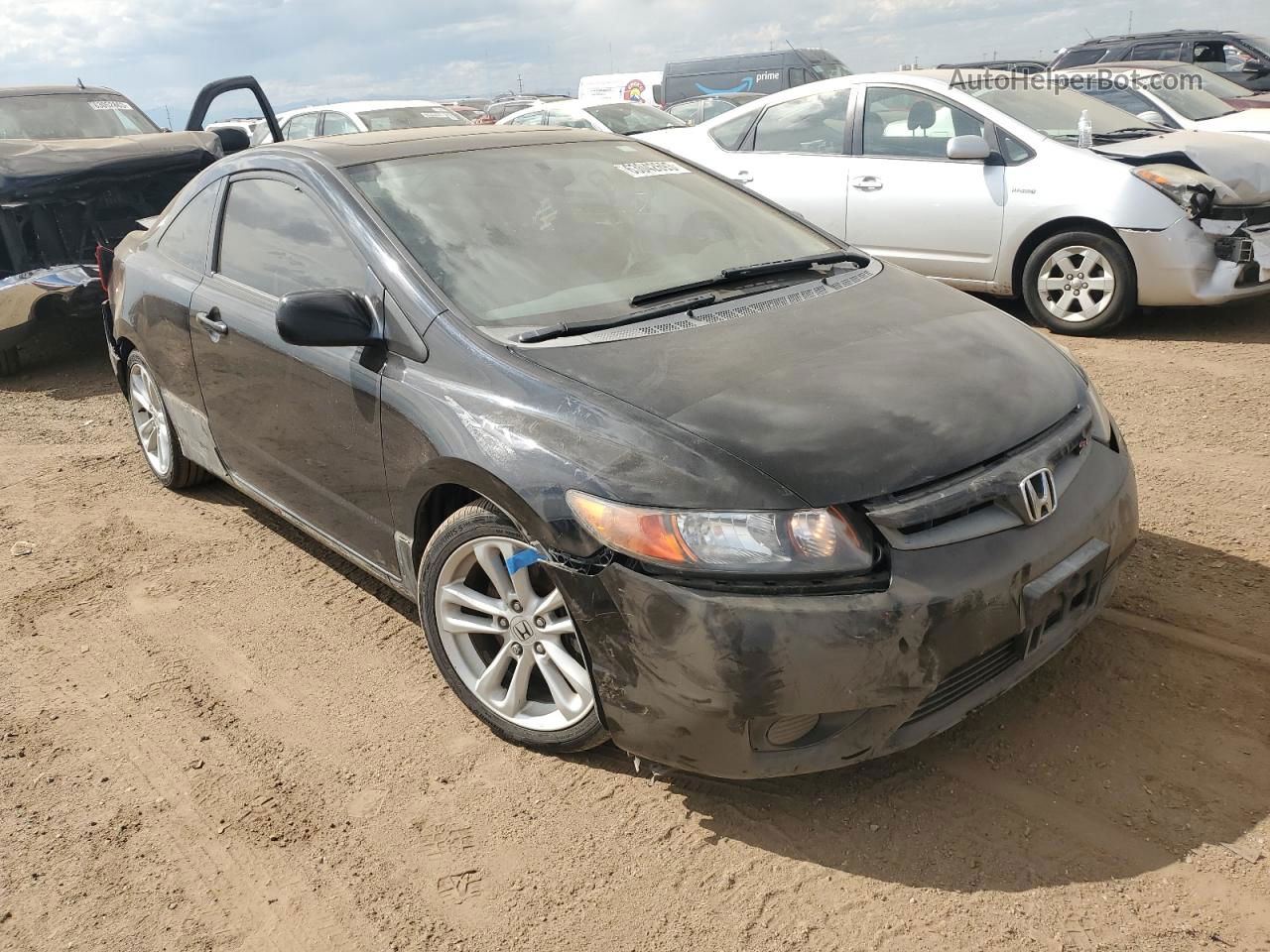 2006 Honda Civic Si Black vin: 2HGFG21586H706604