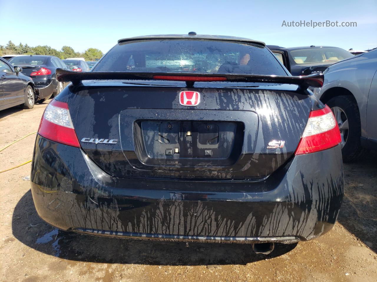 2008 Honda Civic Si Black vin: 2HGFG215X8H706168