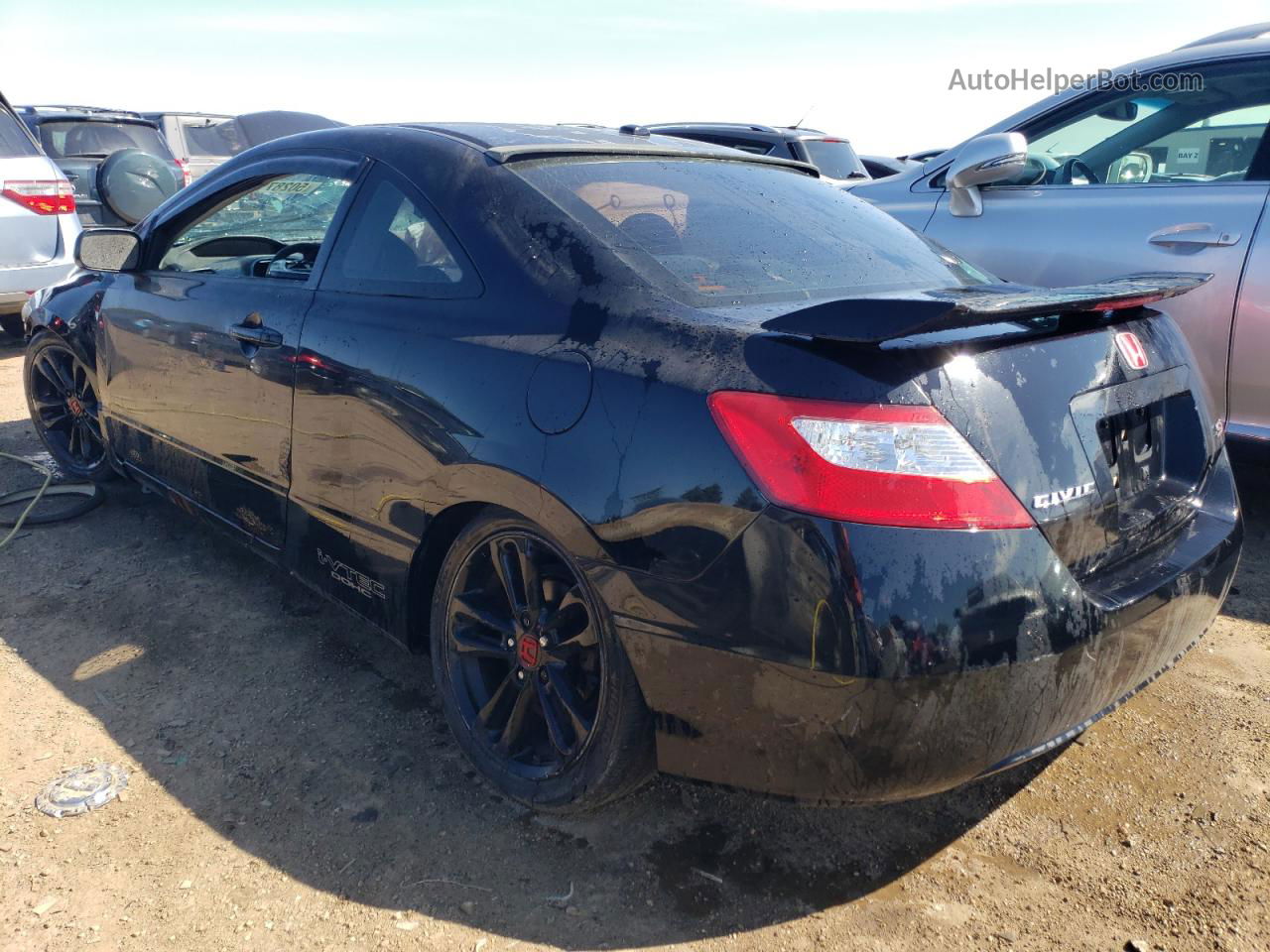 2008 Honda Civic Si Black vin: 2HGFG215X8H706168