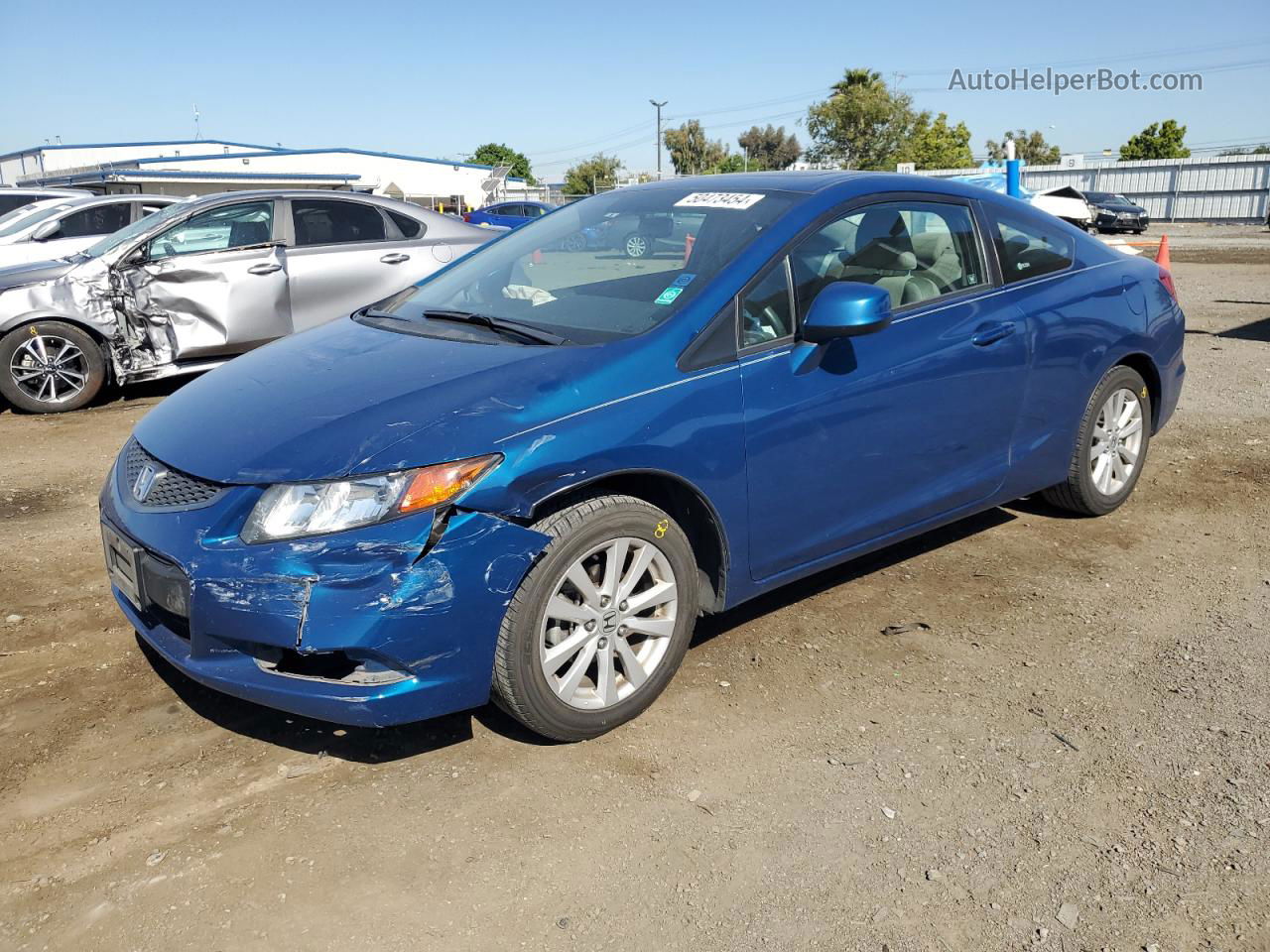 2012 Honda Civic Ex Blue vin: 2HGFG3A85CH512964