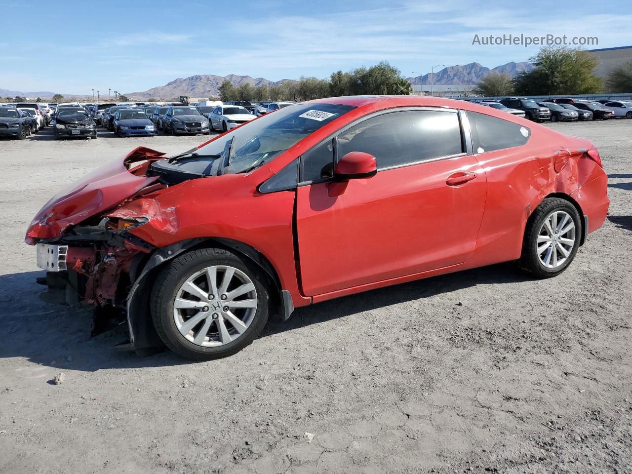 2012 Honda Civic Exl Red vin: 2HGFG3B04CH526279