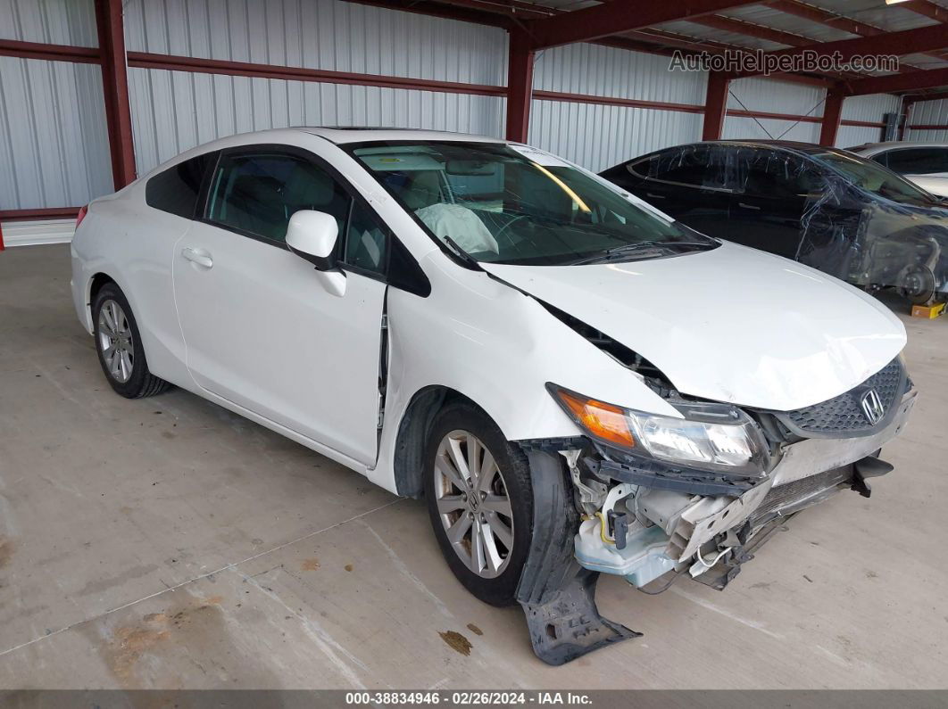 2012 Honda Civic Ex-l White vin: 2HGFG3B06CH543388