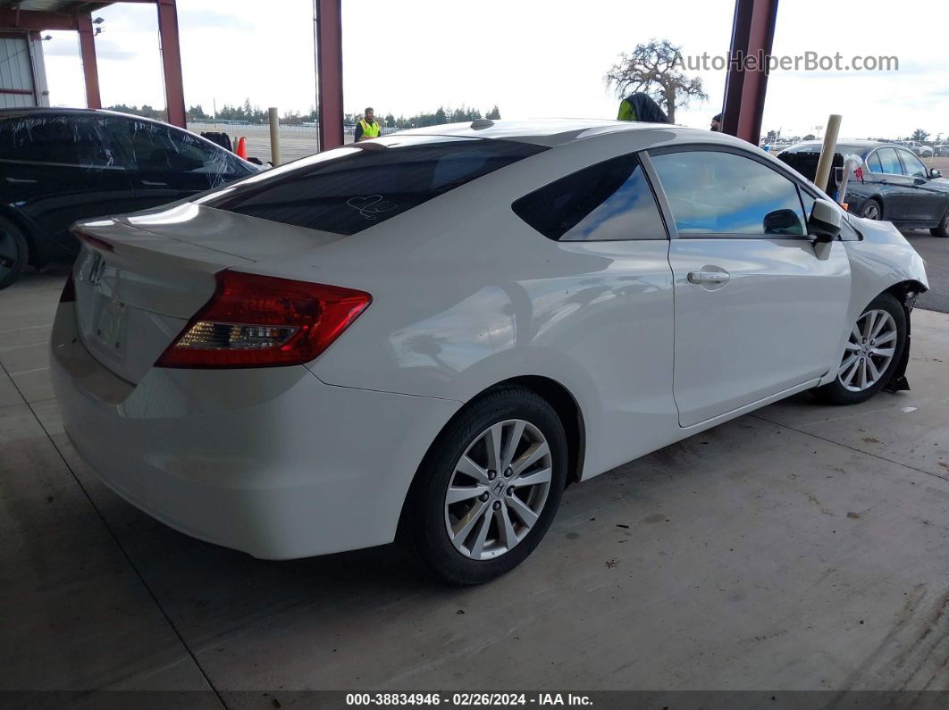 2012 Honda Civic Ex-l White vin: 2HGFG3B06CH543388