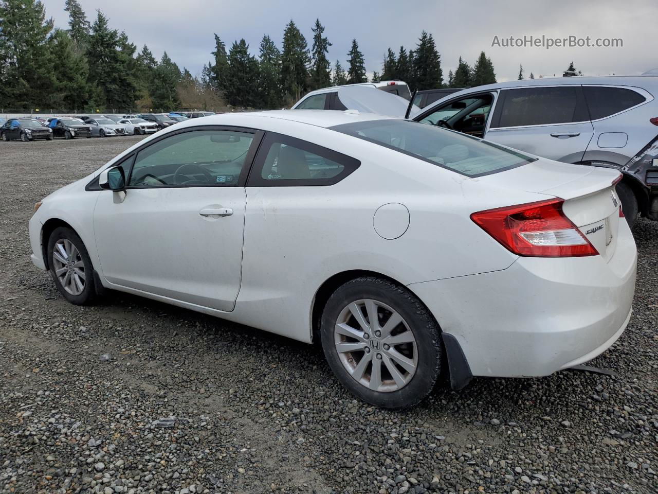 2012 Honda Civic Exl White vin: 2HGFG3B11CH538933