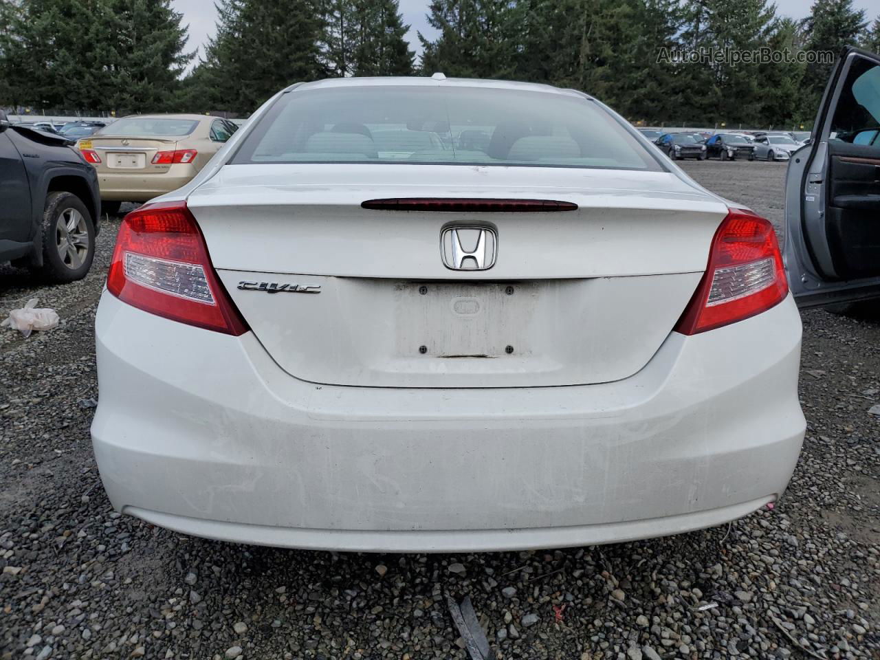 2012 Honda Civic Exl White vin: 2HGFG3B11CH538933