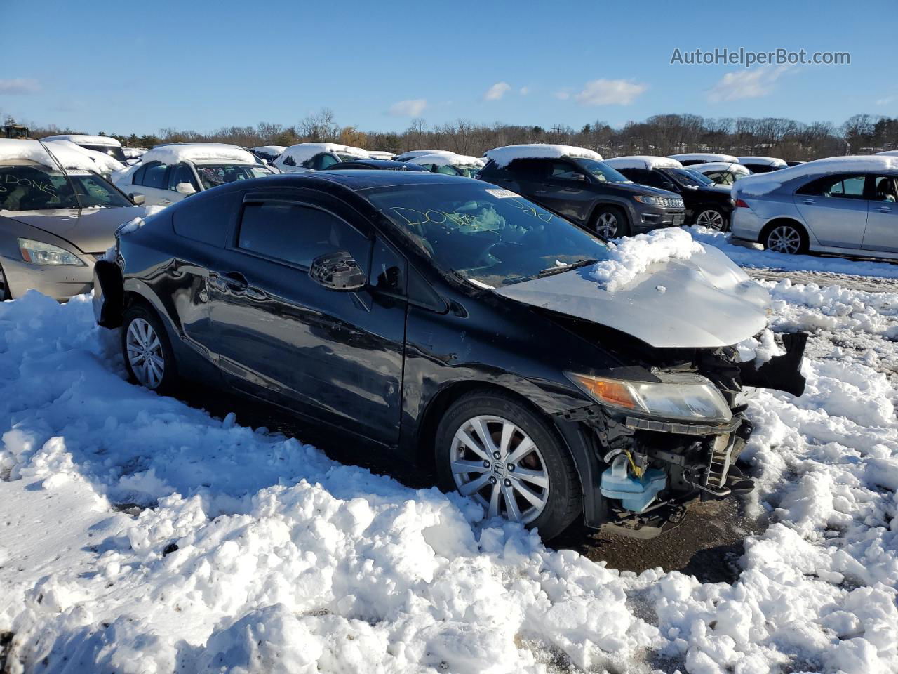 2012 Honda Civic Exl Black vin: 2HGFG3B19CH518607