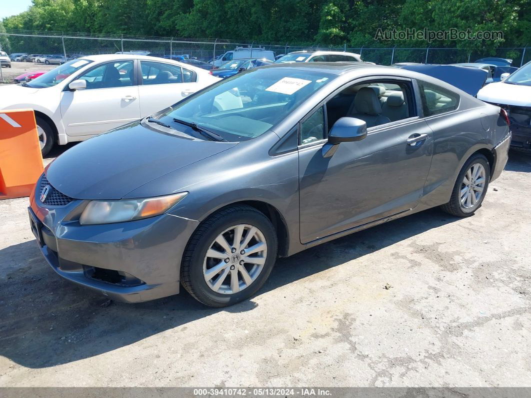 2012 Honda Civic Ex-l Gray vin: 2HGFG3B1XCH536825