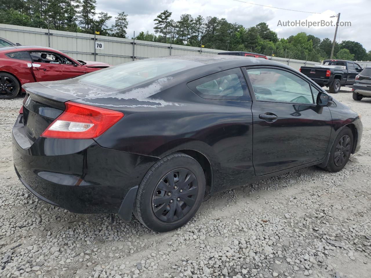 2012 Honda Civic Lx Black vin: 2HGFG3B50CH541874