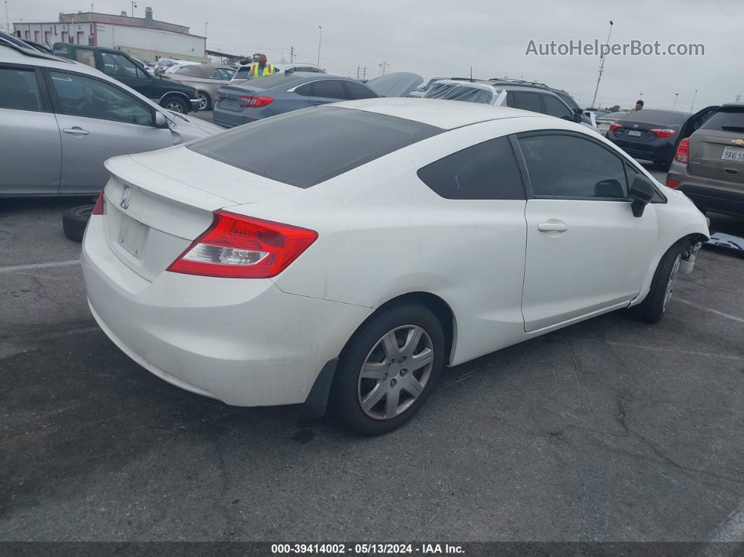 2013 Honda Civic Lx White vin: 2HGFG3B50DH506625