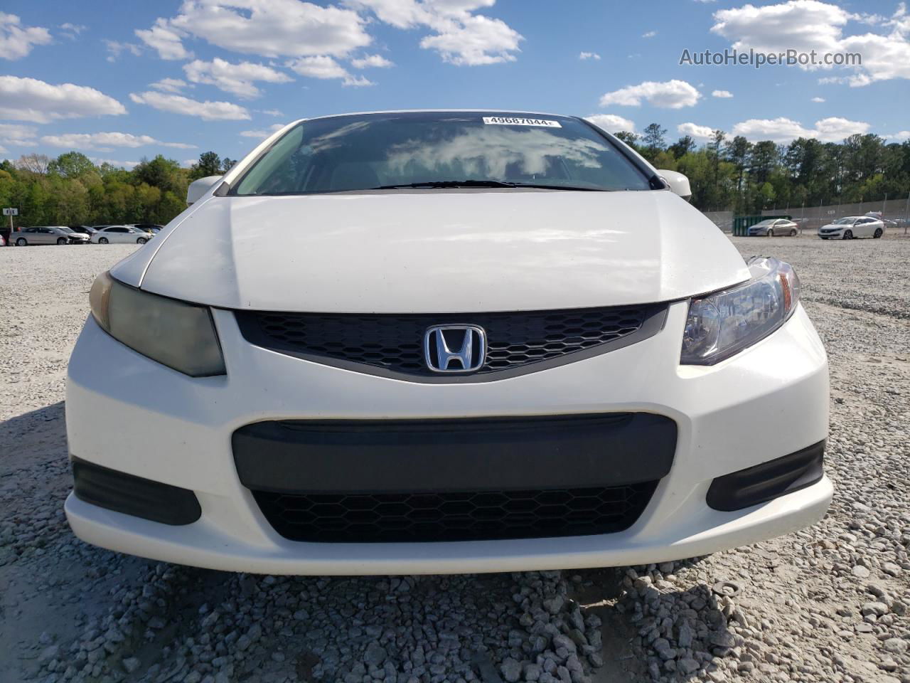 2012 Honda Civic Lx Белый vin: 2HGFG3B51CH523187