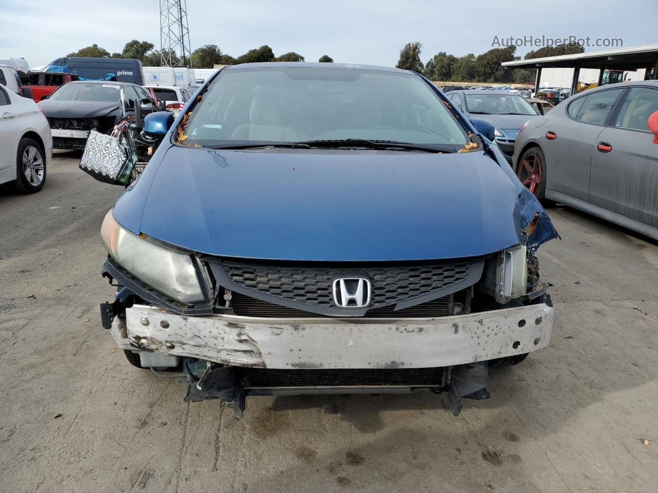 2012 Honda Civic Lx Blue vin: 2HGFG3B52CH518371