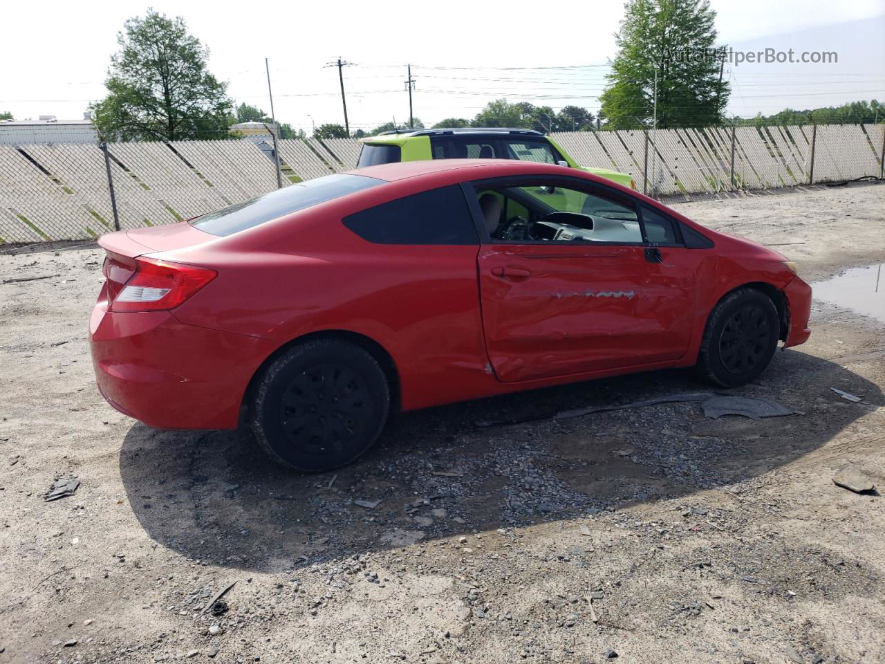 2012 Honda Civic Lx Red vin: 2HGFG3B53CH557017