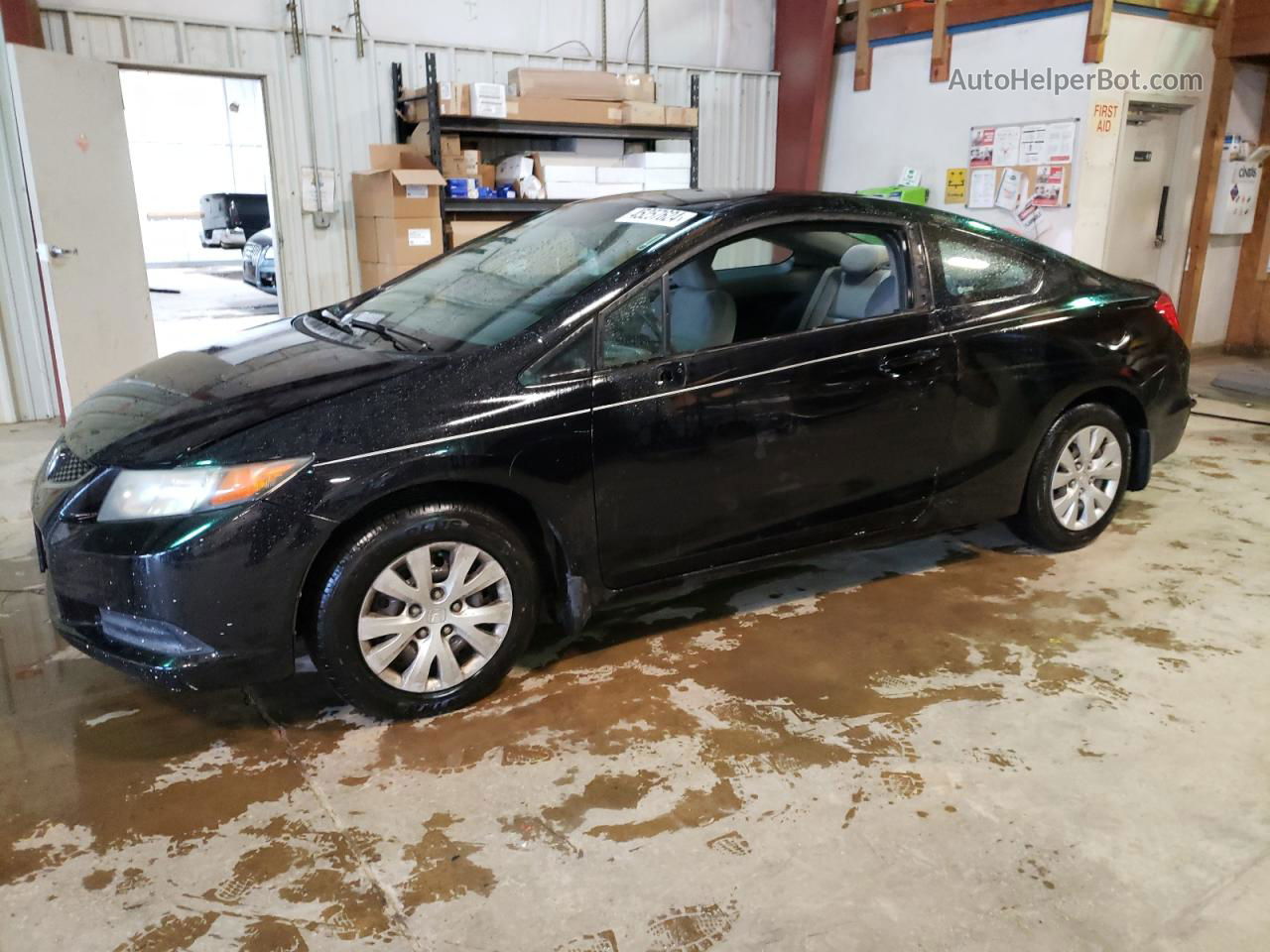 2012 Honda Civic Lx Black vin: 2HGFG3B54CH557401