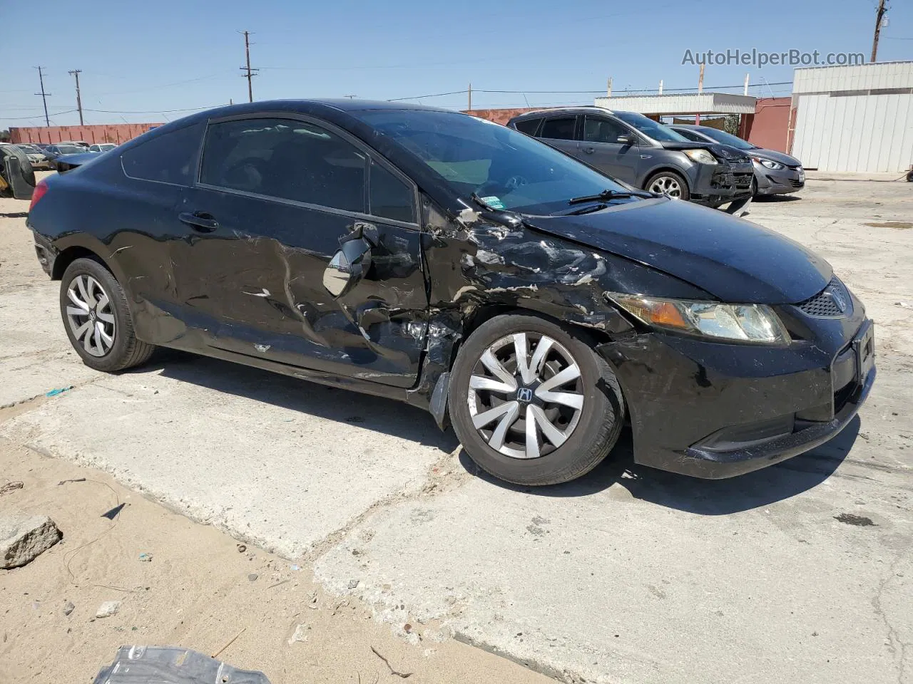 2012 Honda Civic Lx Black vin: 2HGFG3B54CH567197