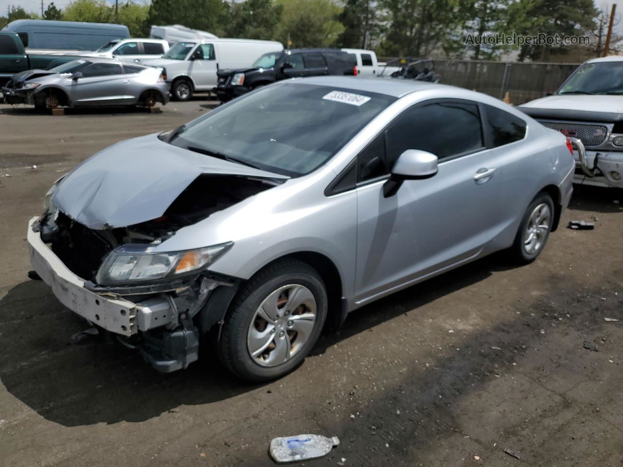 2013 Honda Civic Lx Silver vin: 2HGFG3B54DH508961