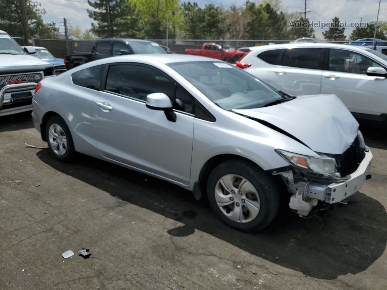 2013 Honda Civic Lx Silver vin: 2HGFG3B54DH508961