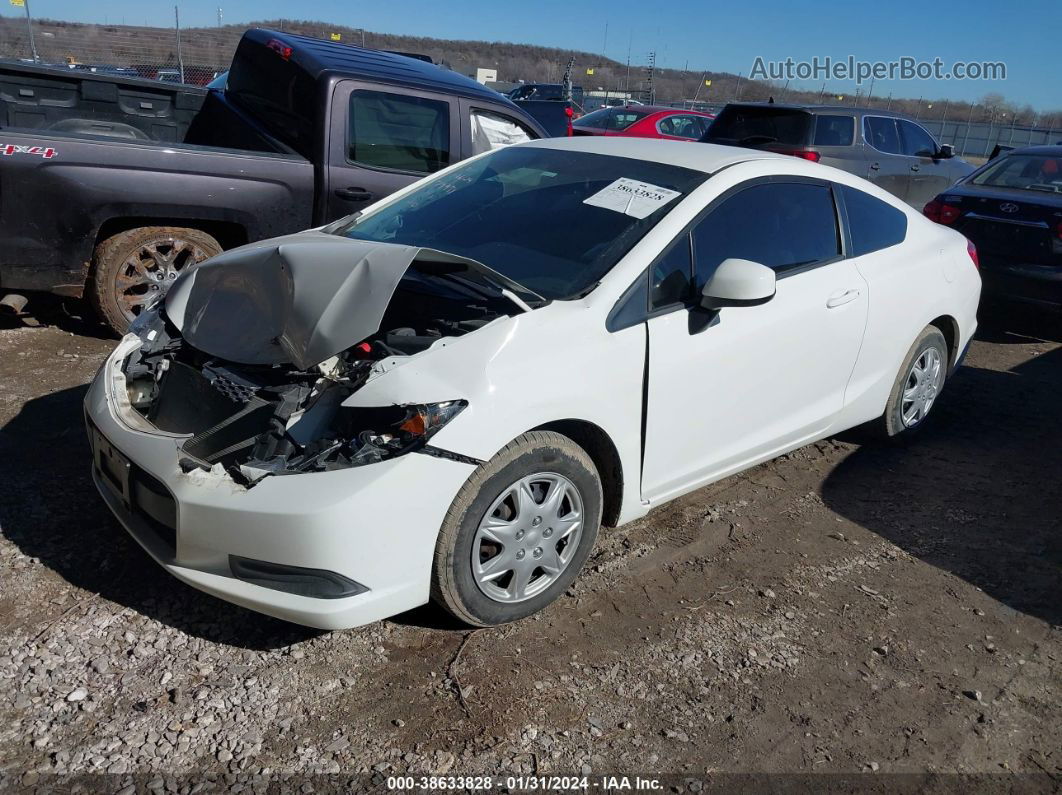 2013 Honda Civic Lx White vin: 2HGFG3B54DH518924