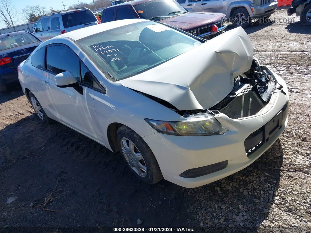 2013 Honda Civic Lx White vin: 2HGFG3B54DH518924