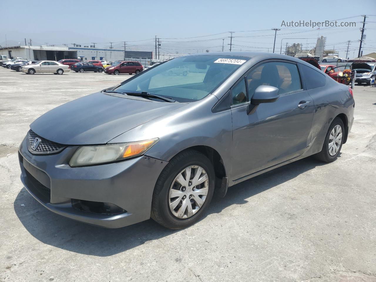 2012 Honda Civic Lx Charcoal vin: 2HGFG3B55CH530160