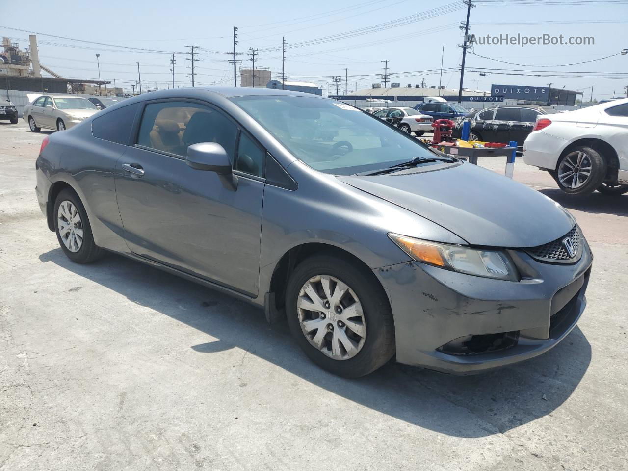 2012 Honda Civic Lx Charcoal vin: 2HGFG3B55CH530160