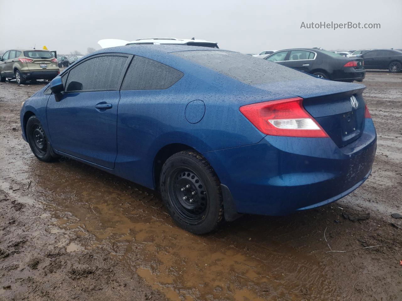 2012 Honda Civic Lx Blue vin: 2HGFG3B56CH518695