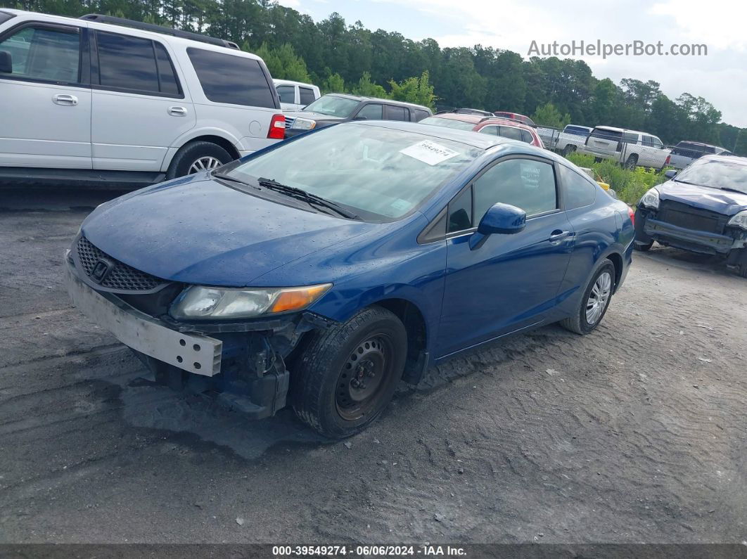 2012 Honda Civic Lx Blue vin: 2HGFG3B56CH524206