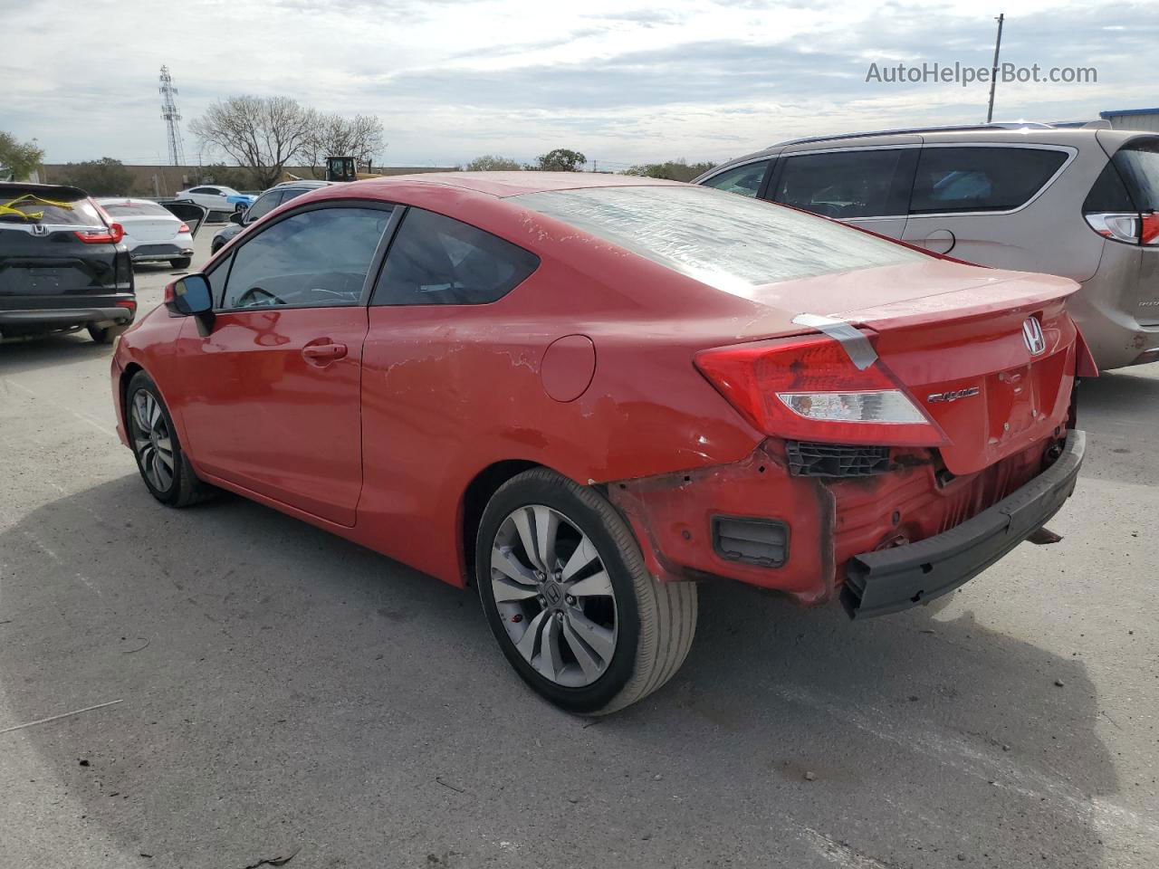 2012 Honda Civic Lx Red vin: 2HGFG3B56CH550885