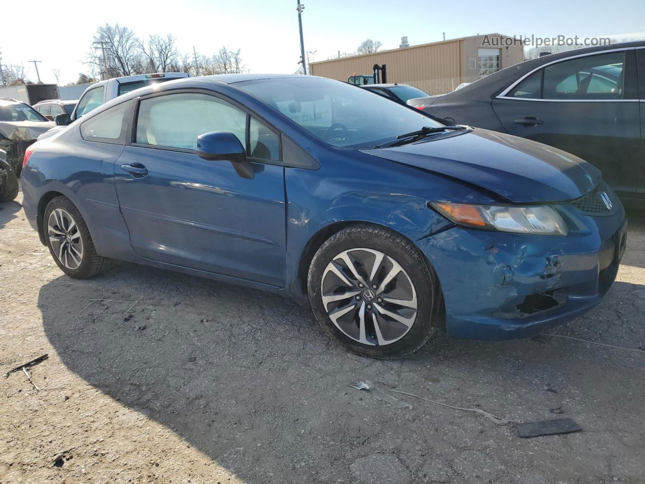 2012 Honda Civic Lx Blue vin: 2HGFG3B56CH551860