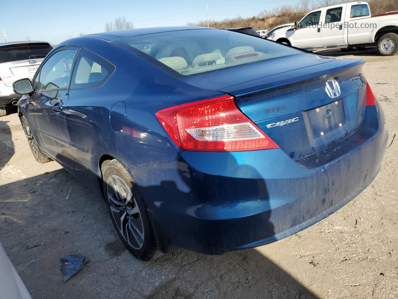 2012 Honda Civic Lx Blue vin: 2HGFG3B56CH551860