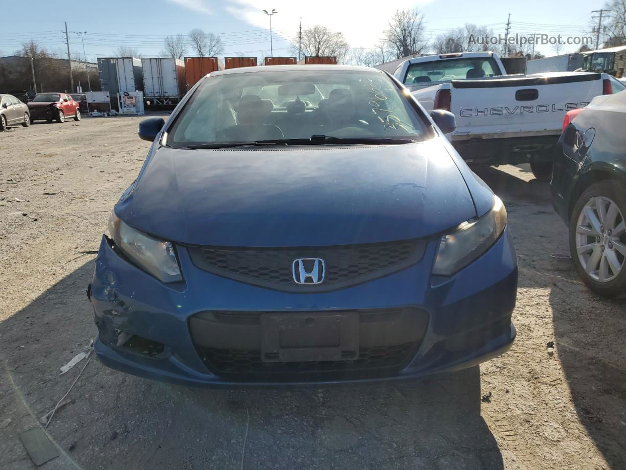 2012 Honda Civic Lx Blue vin: 2HGFG3B56CH551860