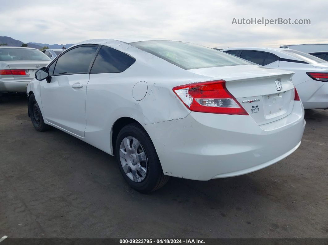 2013 Honda Civic Lx White vin: 2HGFG3B56DH512767