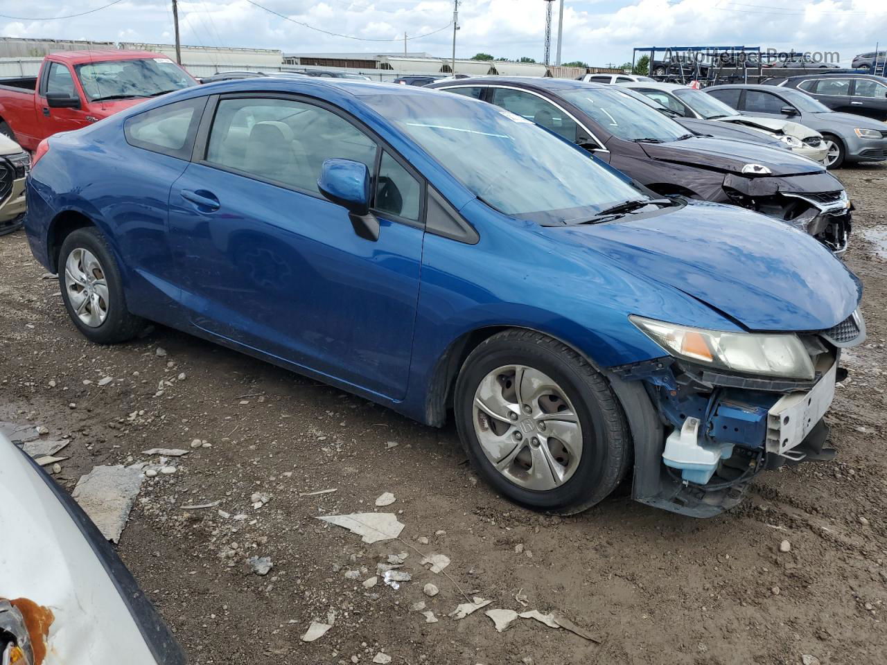 2013 Honda Civic Lx Blue vin: 2HGFG3B56DH531349