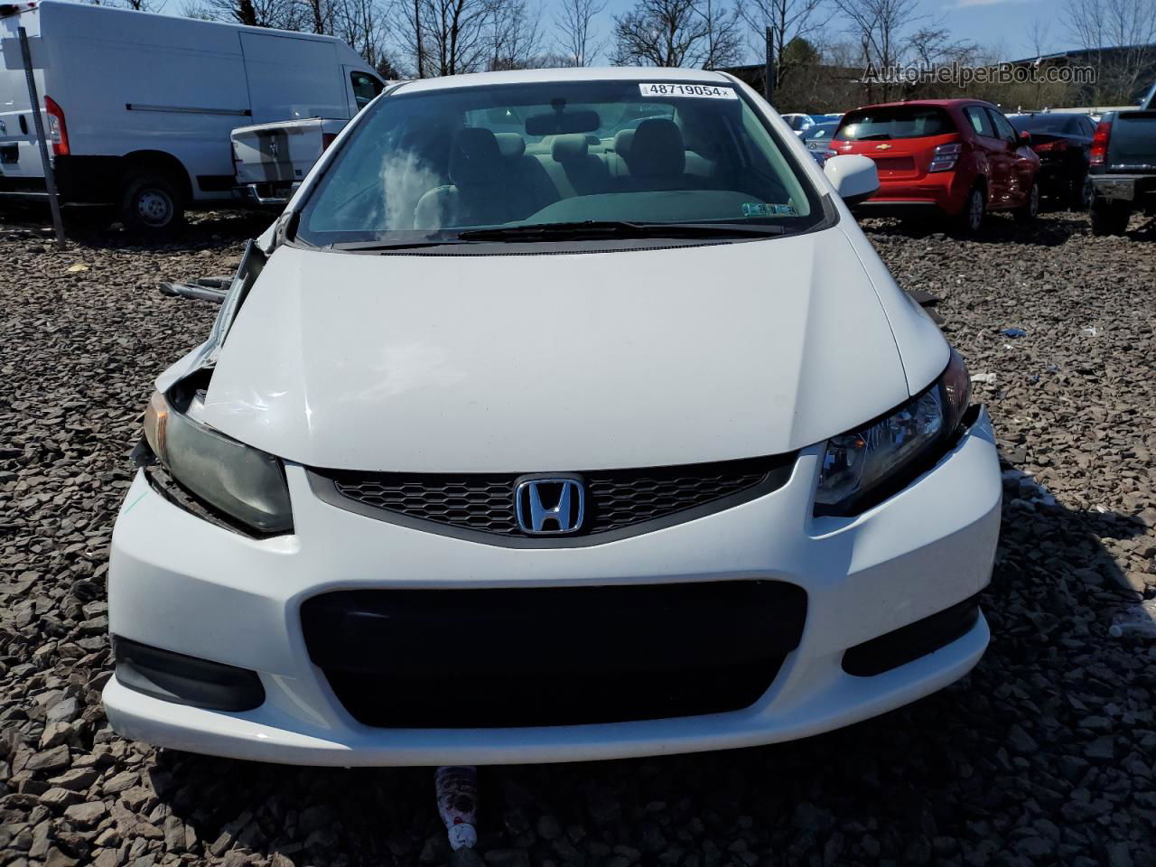 2012 Honda Civic Lx Белый vin: 2HGFG3B57CH511139