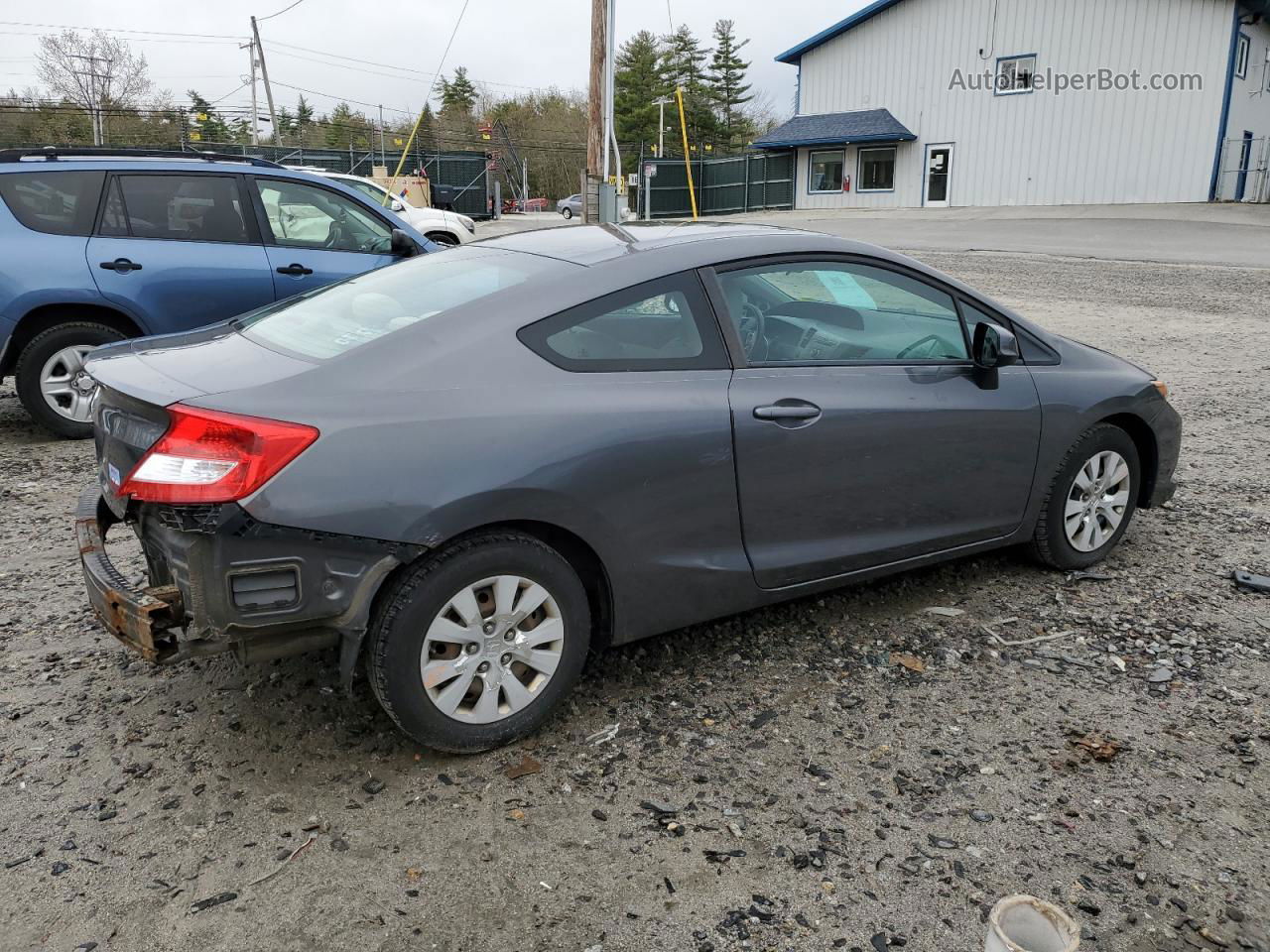 2012 Honda Civic Lx Gray vin: 2HGFG3B57CH528734