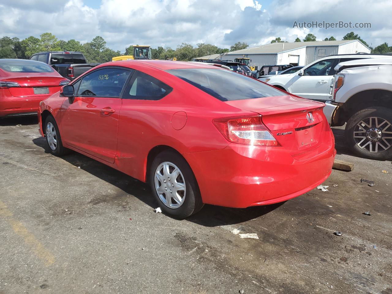 2012 Honda Civic Lx Red vin: 2HGFG3B57CH537207