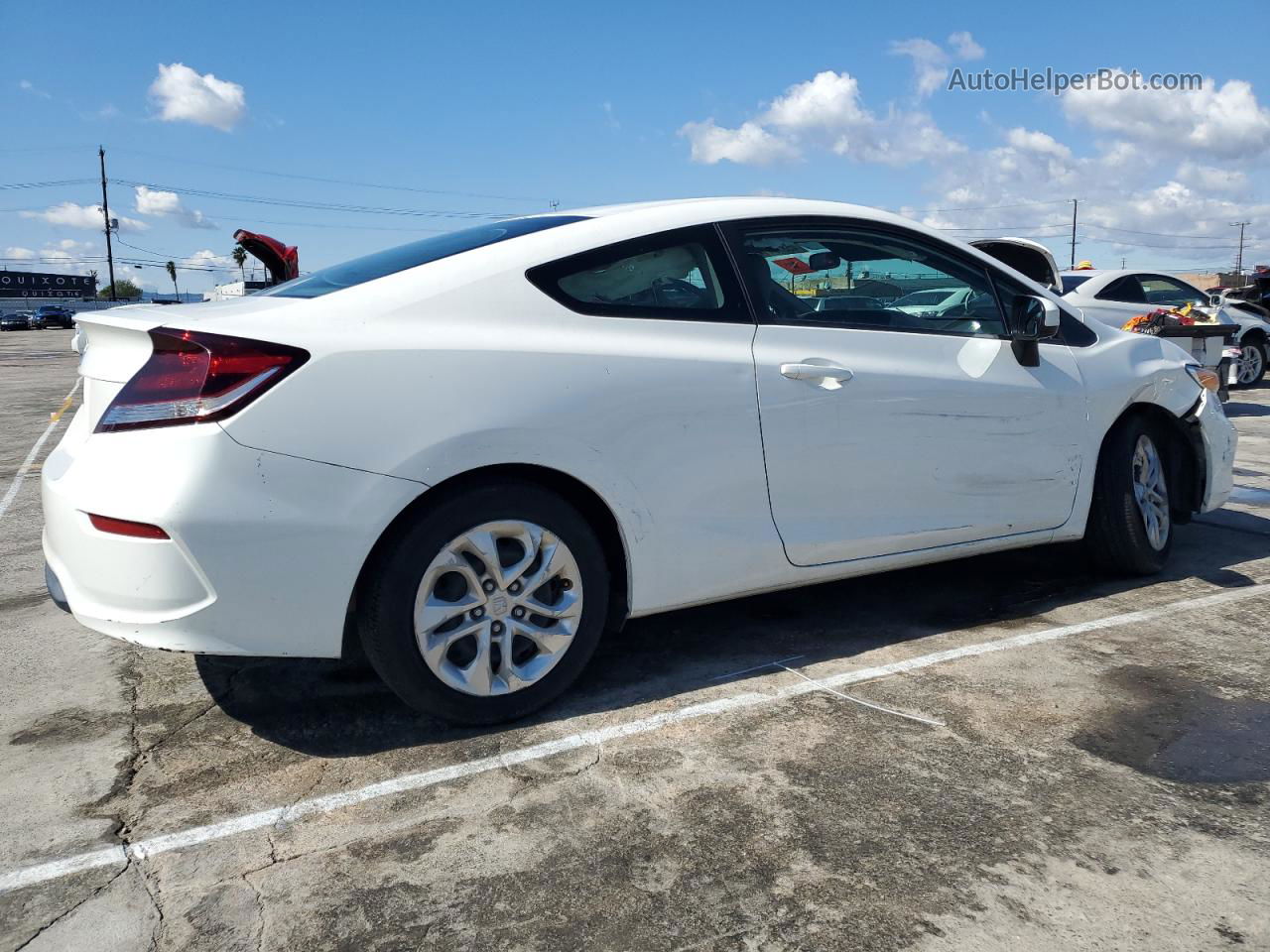 2014 Honda Civic Lx White vin: 2HGFG3B57EH503867