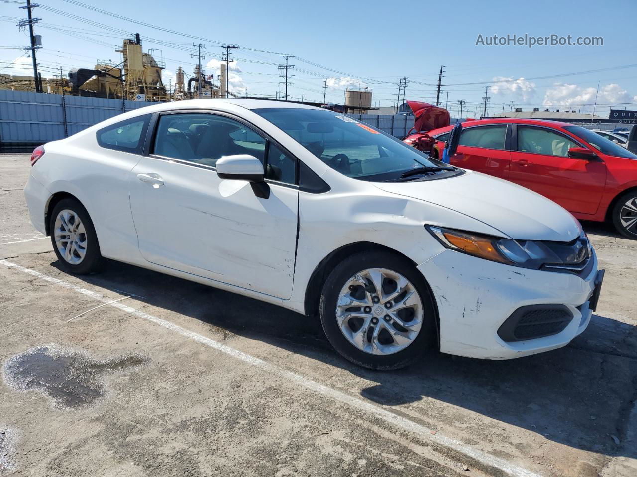 2014 Honda Civic Lx White vin: 2HGFG3B57EH503867