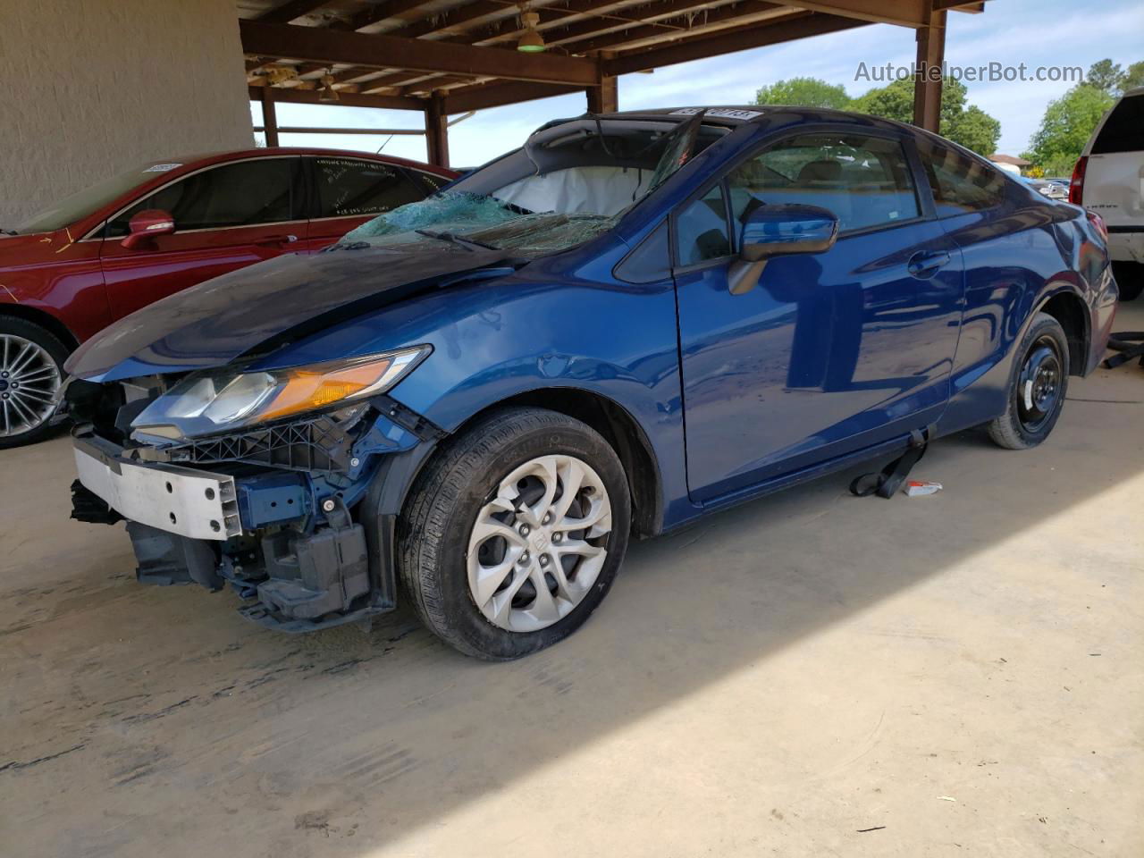 2014 Honda Civic Lx Blue vin: 2HGFG3B57EH511600