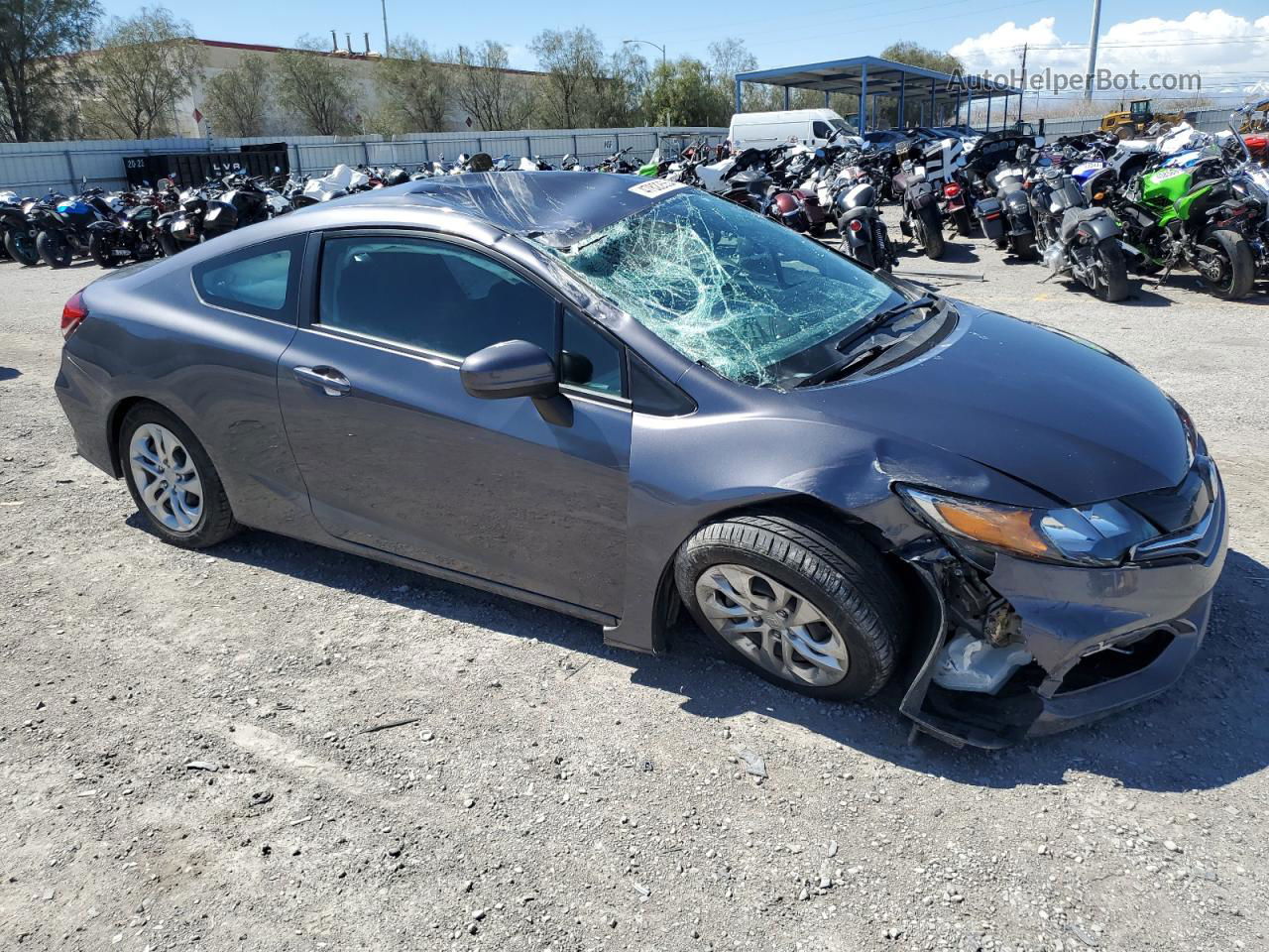 2014 Honda Civic Lx Gray vin: 2HGFG3B57EH525755