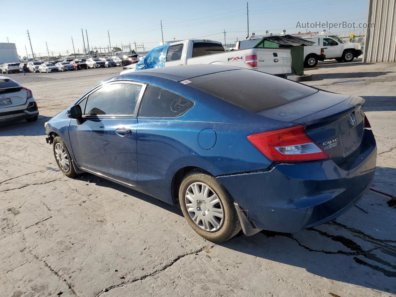 2012 Honda Civic Lx Blue vin: 2HGFG3B58CH518729